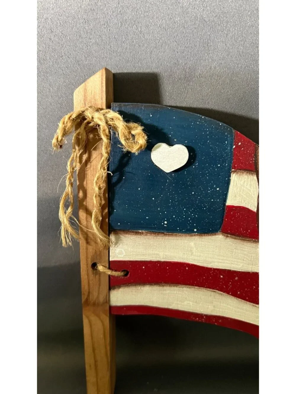 Handcrafted Wooden Rustic American Flag Wall Decor